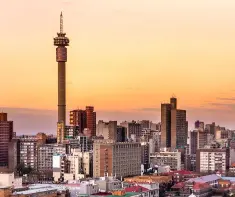Image of the tower of Johannesburg from a distance. This is where my new look image consultants have an office